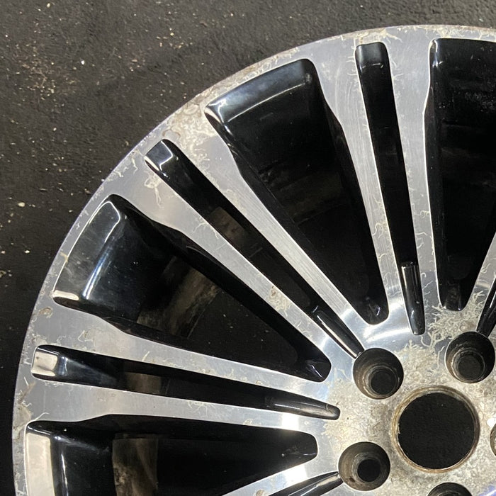 20" 300 11 20x8 alloy 10 double spoke 20 spoke machined face black pockets - Side Profile