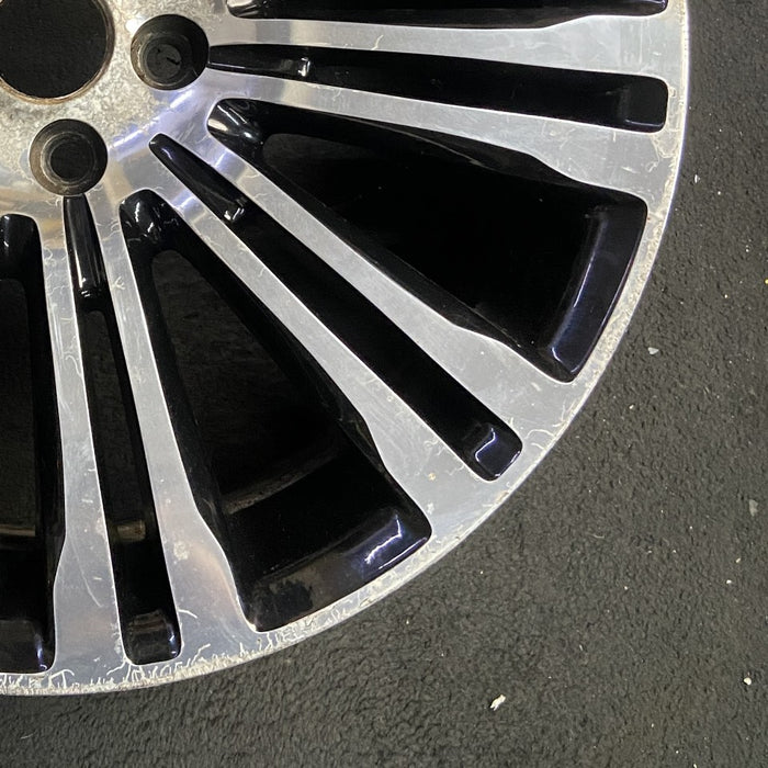 20" 300 11 20x8 alloy 10 double spoke 20 spoke machined face black pockets - Back View