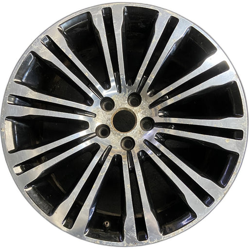 20" 300 11 20x8 alloy 10 double spoke 20 spoke machined face black pockets - Front View