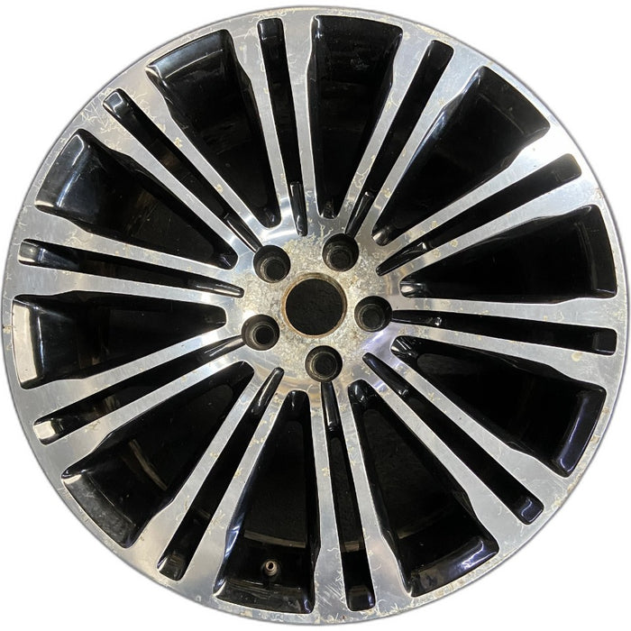 20" 300 11 20x8 alloy 10 double spoke 20 spoke machined face black pockets - Front View