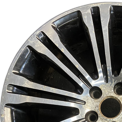 20" 300 11 20x8 alloy 10 double spoke 20 spoke machined face black pockets - Angle View