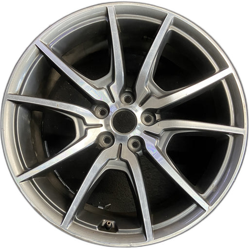 19" G70 19 19x8.5 , 10 straight spokes Original OEM Wheel Rim - Front View