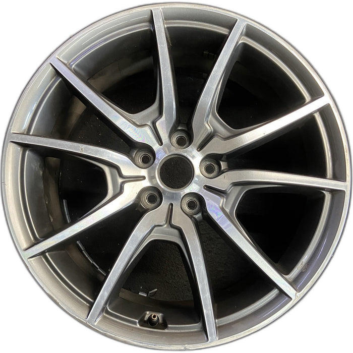 19" G70 19 19x8.5 , 10 straight spokes Original OEM Wheel Rim - Front View
