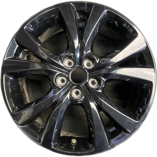 18" MAZDA CX-30 22-23 aluminum, 18x7, black Original OEM Wheel Rim - Front View
