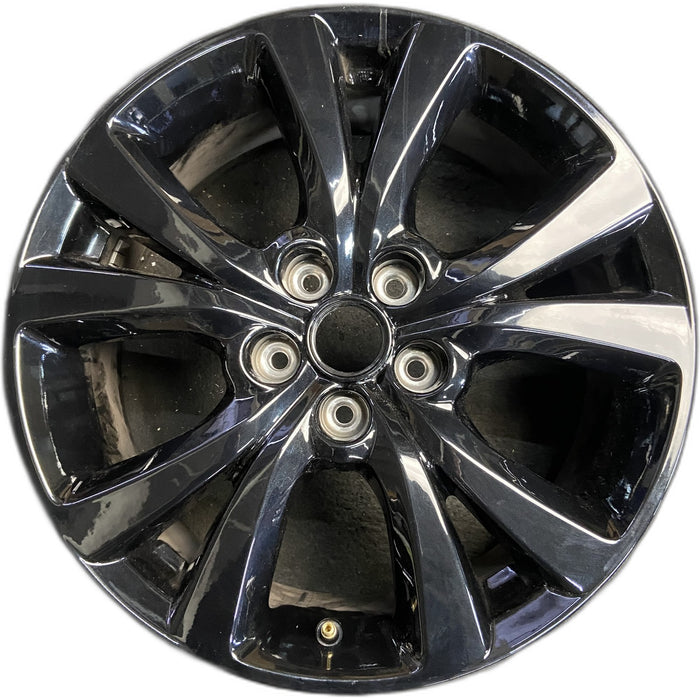 18" MAZDA CX-30 22-23 aluminum, 18x7, black Original OEM Wheel Rim - Front View