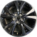 18" MAZDA CX-30 22-23 aluminum, 18x7, black Original OEM Wheel Rim - Front View