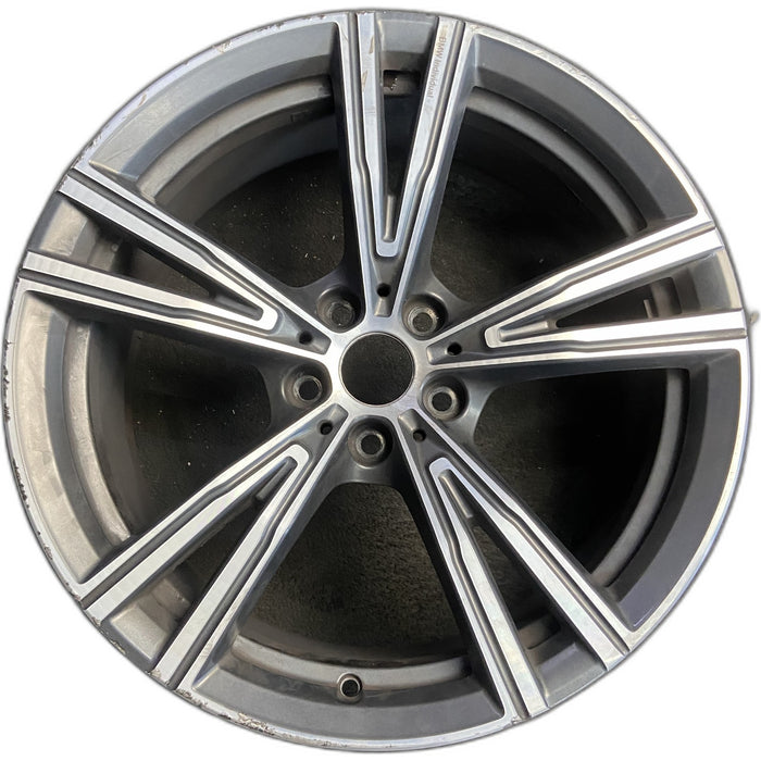 19" BMW 330e 21-24 19x8, , V spoke Original OEM Wheel Rim - Front View