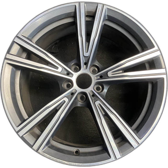 19" BMW 330e 21-24 19x8, , V spoke Original OEM Wheel Rim - Front View
