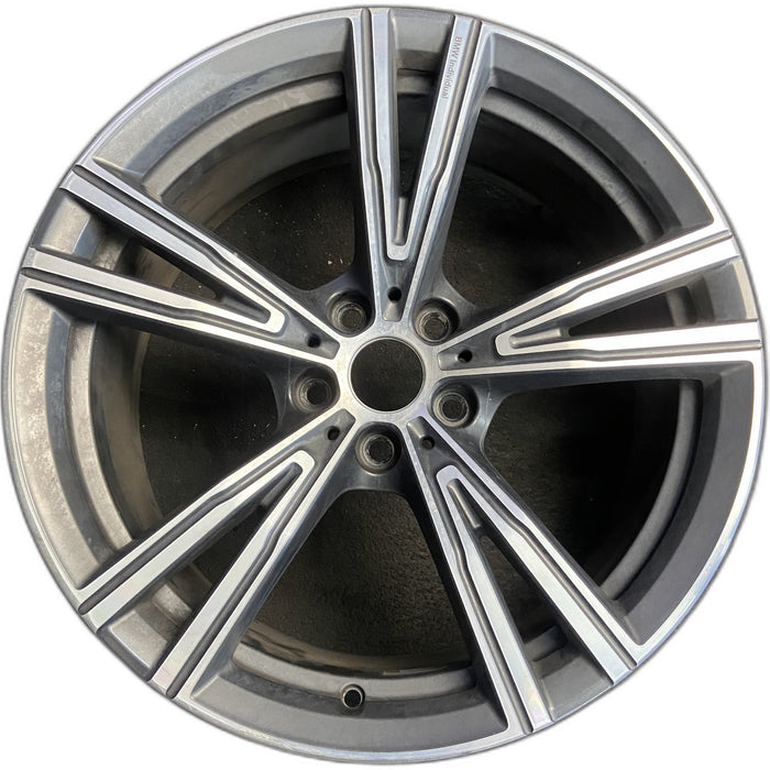19" BMW 330e 21-24 19x8, , V spoke Original OEM Wheel Rim - Front View