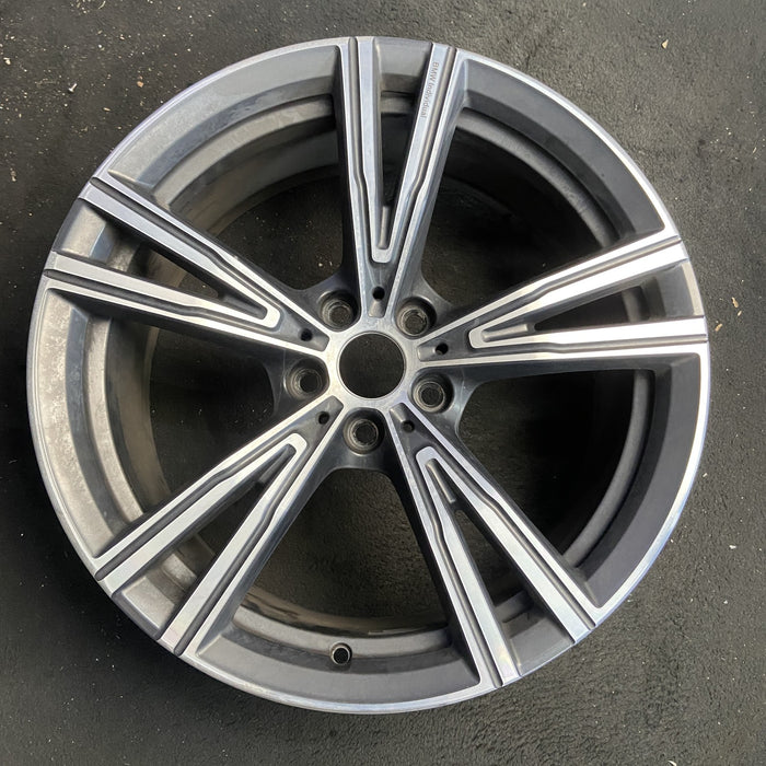 19" BMW 330e 21-24 19x8, , V spoke Original OEM Wheel Rim - Additional View