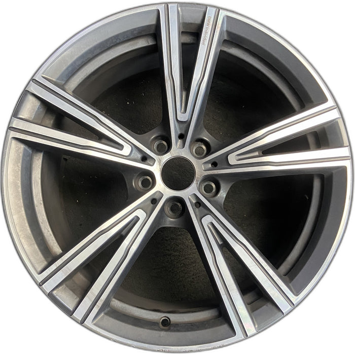 19" BMW 330e 21-24 19x8, , V spoke Original OEM Wheel Rim - Front View