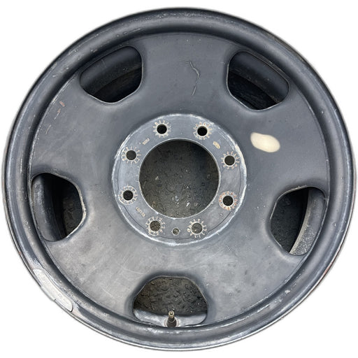 18" FORD F250SD PICKUP 05 18x8 , 5 spoke , steel, argent Original OEM Wheel Rim - Front View