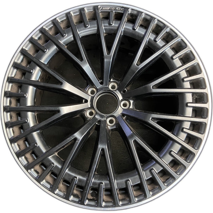 21" EQS-CLASS 23-25 297 Type, 21x10, 10 Y spoke, black Original OEM Wheel Rim - Front View