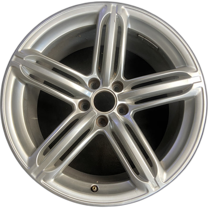 19" AUDI A5 08-09 19x9, 5 spoke Original OEM Wheel Rim - Front View