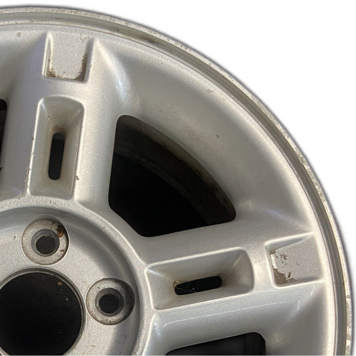 16" EXPLORER 02-03 4 Dr exc. Sport Trac; 16x7 aluminum 5 double spokes w/openings in spokes sparkle silver finish Original OEM Wheel Rim