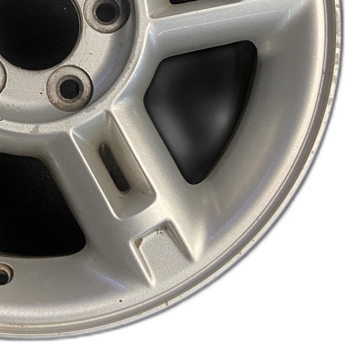 16" EXPLORER 02-03 4 Dr exc. Sport Trac; 16x7 aluminum 5 double spokes w/openings in spokes sparkle silver finish Original OEM Wheel Rim
