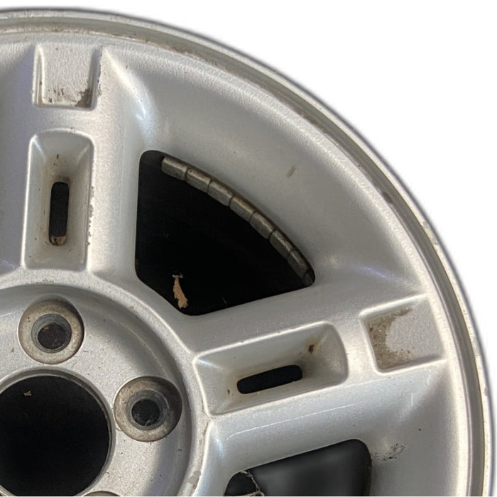 16" EXPLORER 02-03 4 Dr exc. Sport Trac; 16x7 aluminum 5 double spokes w/openings in spokes sparkle silver finish Original OEM Wheel Rim