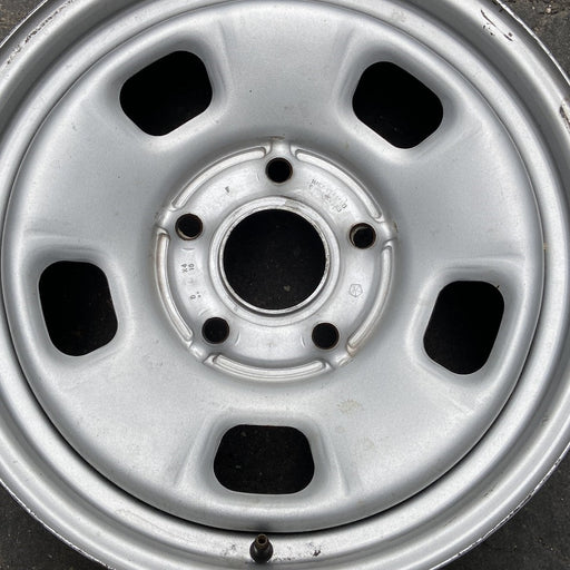 17" SIERRA 2500 PICKUP 11-14 17x7.5, steel, silver, opt NZ4 Original OEM Wheel - Angle View