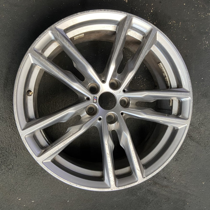 19" BMW X3 21 19x7.5 alloy frt or rear 5 spoke double spoke gray Original OEM Wheel Rim