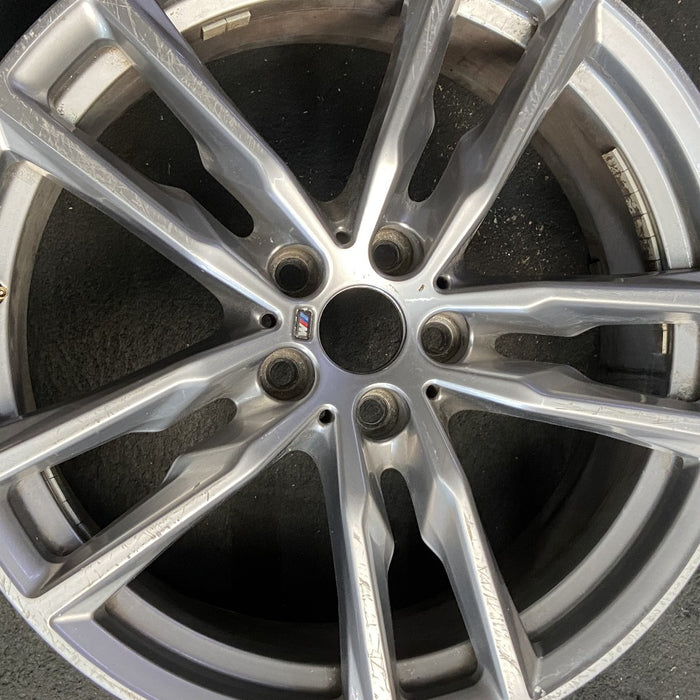 19" BMW X3 21 19x7.5 alloy frt or rear 5 spoke double spoke gray Original OEM Wheel Rim