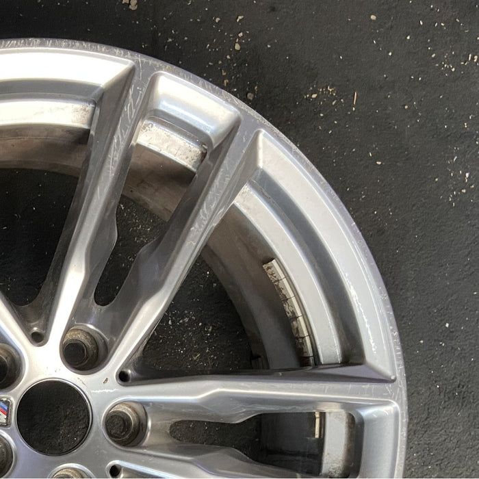 19" BMW X3 21 19x7.5 alloy frt or rear 5 spoke double spoke gray Original OEM Wheel Rim