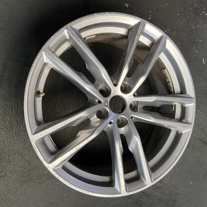 19" BMW X3 21 19x7.5 alloy frt or rear 5 spoke double spoke gray Original OEM Wheel Rim