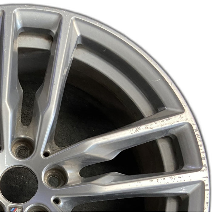 19" BMW X3 21 19x7.5 alloy frt or rear 5 spoke double spoke gray Original OEM Wheel Rim