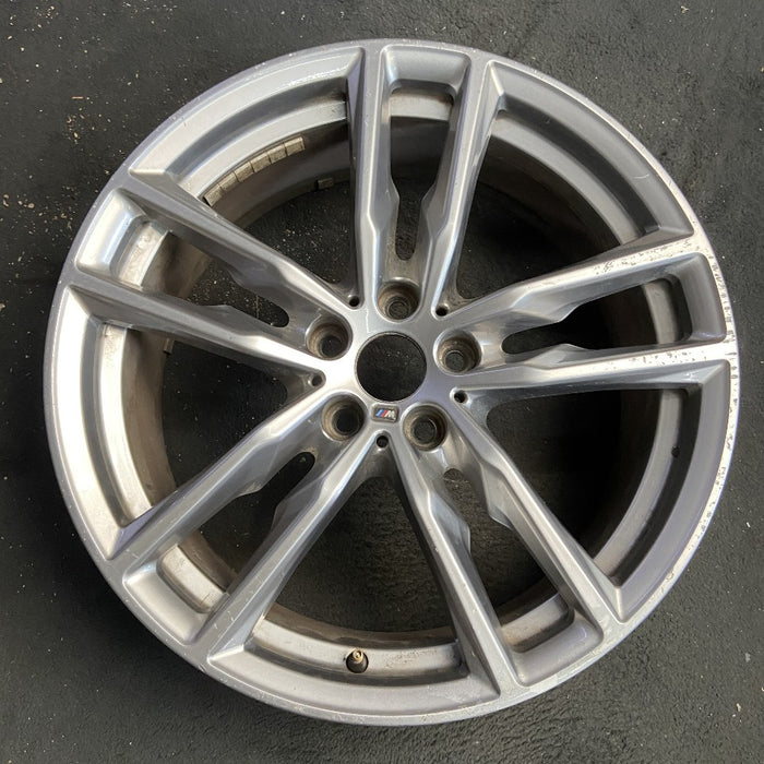 19" BMW X3 21 19x7.5 alloy frt or rear 5 spoke double spoke gray Original OEM Wheel Rim