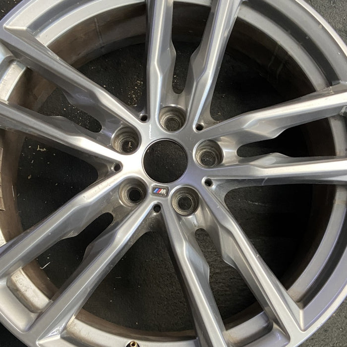 19" BMW X3 21 19x7.5 alloy frt or rear 5 spoke double spoke gray Original OEM Wheel Rim