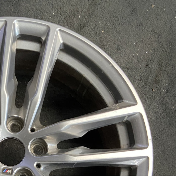 19" BMW X3 21 19x7.5 alloy frt or rear 5 spoke double spoke gray Original OEM Wheel Rim