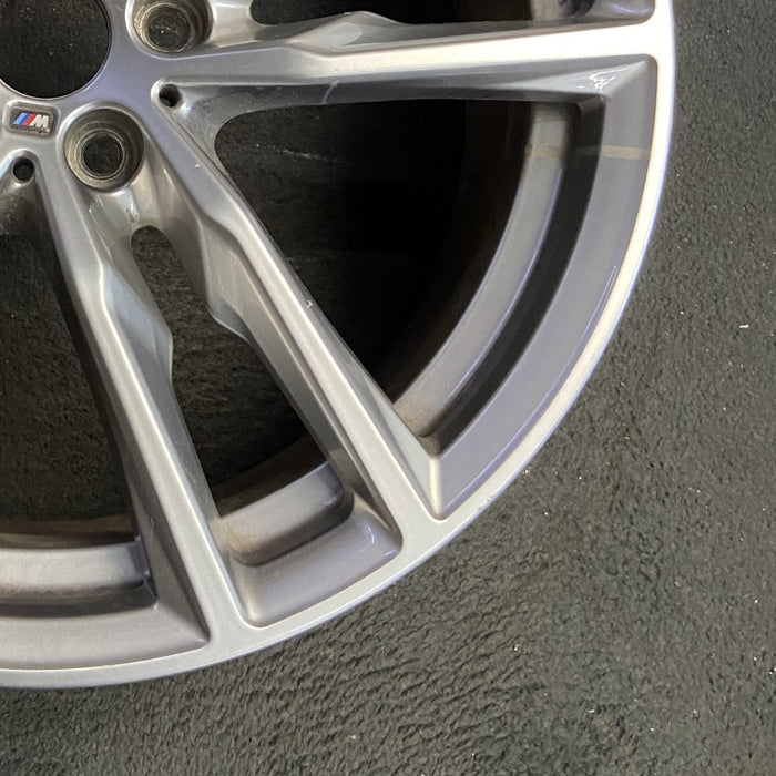 19" BMW X3 21 19x7.5 alloy frt or rear 5 spoke double spoke gray Original OEM Wheel Rim