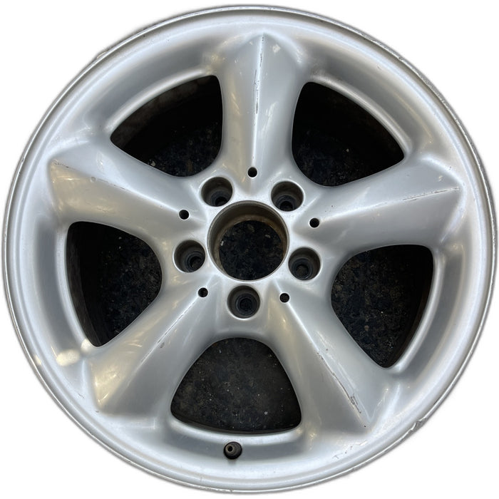 16" MERCEDES SLK 01 170 Type; SLK230, 16x8, 5 spoke, dome spokes Original OEM - Front View