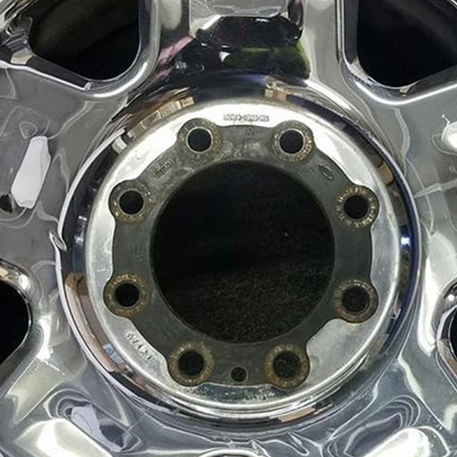 17" FORD F250SD PICKUP 05-07 17x7.5 , 5 spoke, steel, chrome clad Original OEM - Angle View