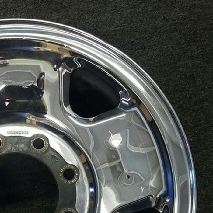 17" FORD F250SD PICKUP 05-07 17x7.5 , 5 spoke, steel, chrome clad Original OEM - Close-Up Detail