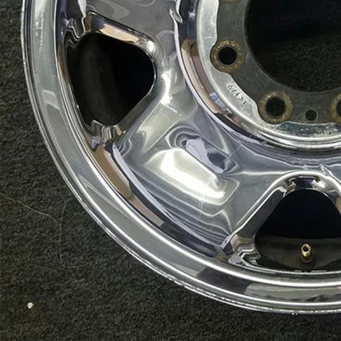 17" FORD F250SD PICKUP 05-07 17x7.5 , 5 spoke, steel, chrome clad Original OEM - Back View