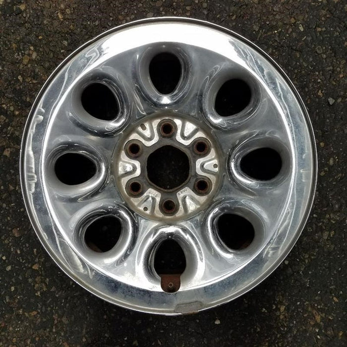 17" AVALANCHE 1500 07-10 17x7.5", steel, 8 hole, chrome Original OEM Wheel Rim - Front View