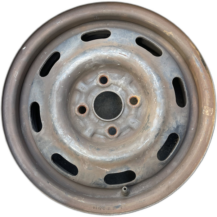 14" ESCORT 97 14x5 , silver Original OEM Wheel Rim - Front View