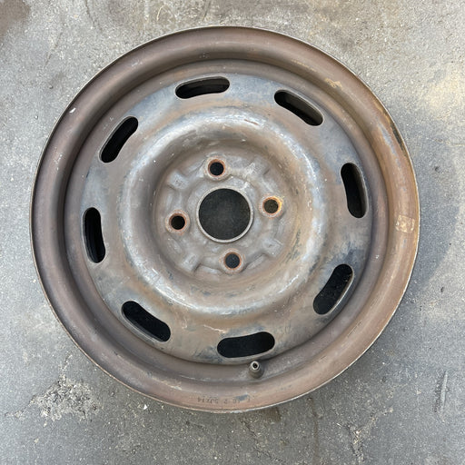 14" ESCORT 97 14x5 , silver Original OEM Wheel Rim - Additional View