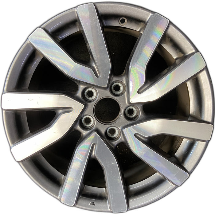 18" PILOT 19 18x8 , 5 V spoke , w/machined face Original OEM Wheel Rim - Front View