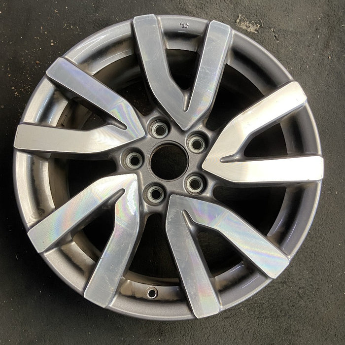 18" PILOT 19 18x8 alloy 5 V spoke factory installed w/machined face Original OEM Wheel Rim
