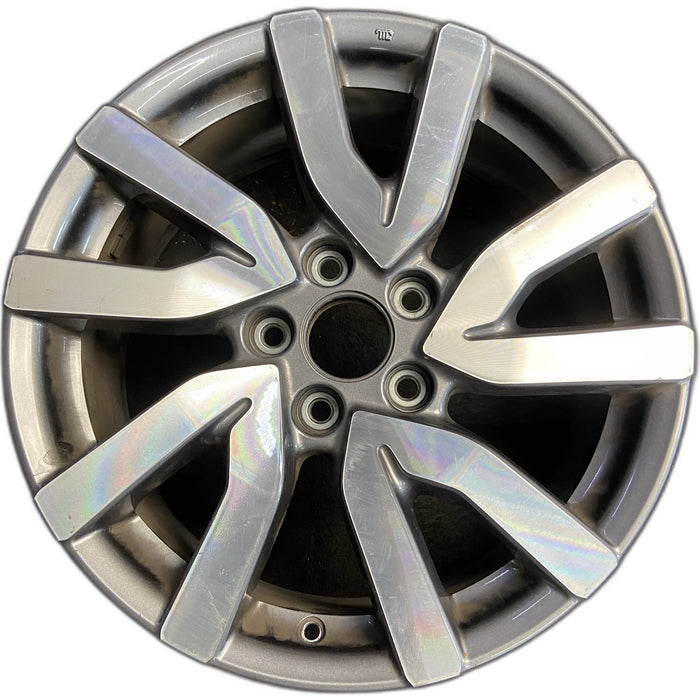 18" PILOT 19 18x8 , 5 V spoke , w/machined face Original OEM Wheel Rim - Front View