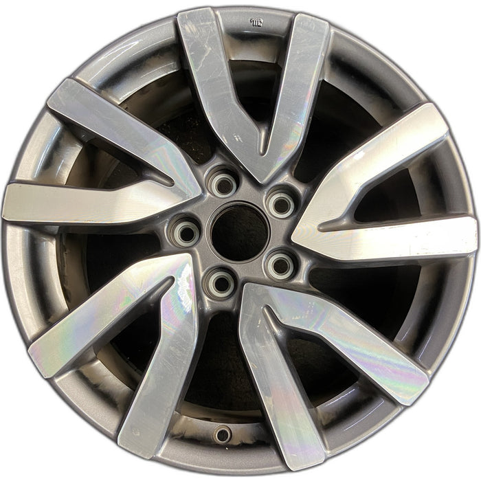 18" PILOT 19 18x8 , 5 V spoke , w/machined face Original OEM Wheel Rim - Front View