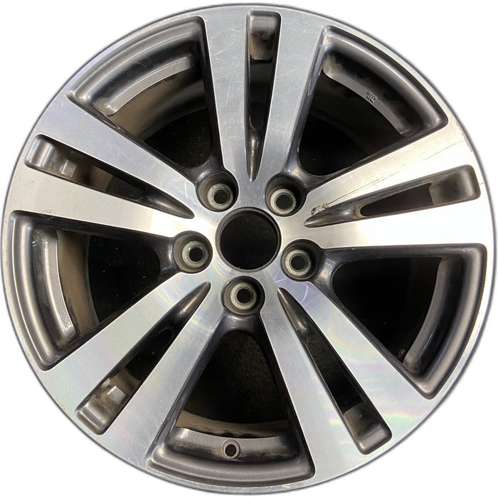 18" PILOT 16-18 18x8 , 5 double spoke , machined face Original OEM Wheel Rim - Front View