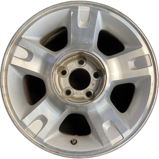 16" EXPLORER 01 2 Dr , 16x7, aluminum, 5 straight spokes Original OEM Wheel Rim - Front View