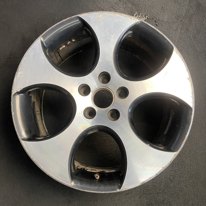 18" GOLF 06 VIN K 8th digit 5x112mm 18x7.5 alloy 5 spoke single Detroit black pockets Original OEM Wheel Rim