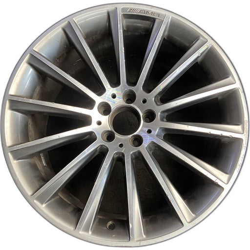 20" MERCEDES S-CLASS 14 222 Type; S550, 20x9.5, 14 spoke Original OEM Wheel Rim - Front View