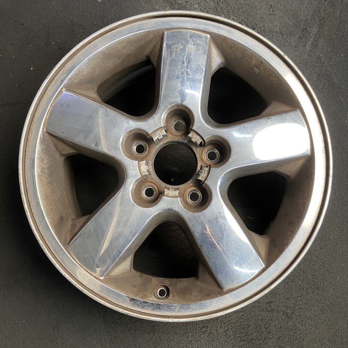 17" GRAND CHEROKEE 03-04 17x7.5, aluminum, 5 spoke, chrome finish, wide flat - Additional View