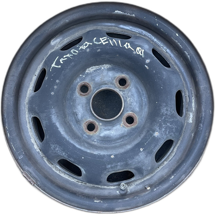 13" CELICA 86-87 13x5.5, steel, 9 hole Original OEM Wheel Rim - Front View