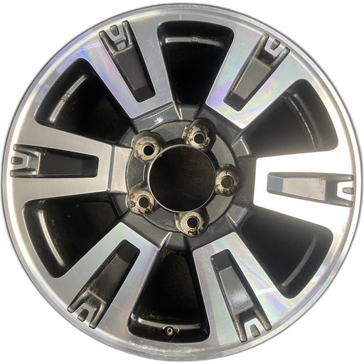 20" TUNDRA 18-21 20x8 , 6 spoke, exposed lug nuts, black inlay Original OEM - Front View