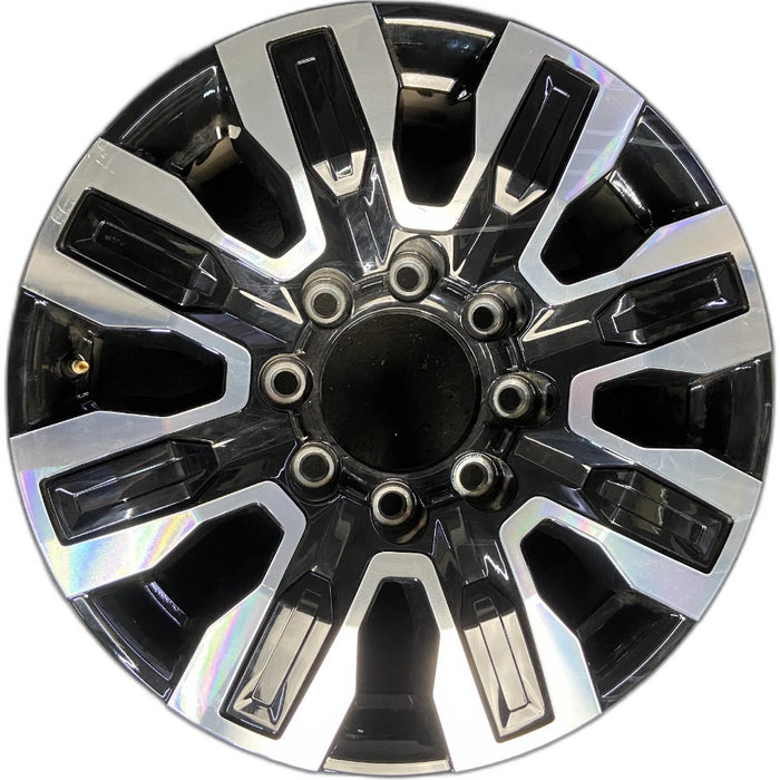 20" SIERRA 2500 PICKUP 24 20x8.5 8 spoke raised spoke machined with black pockets black inserts opt Q7H Original OEM Wheel Rim